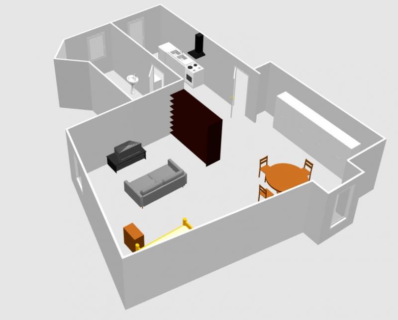Geräumiges Studio im 3.OG rechts im Herzen Eupens in 4700 Eupen | Studio Zentrum Eupen 
