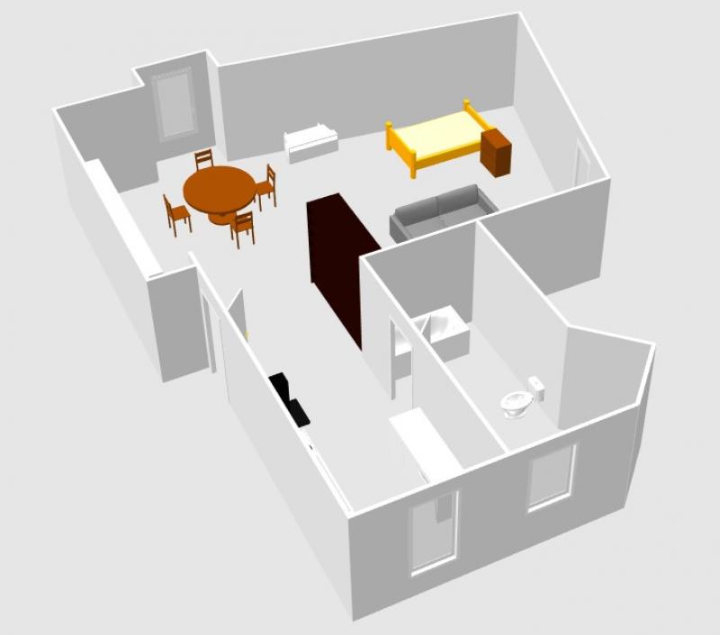 Geräumiges Studio im 3.OG rechts im Herzen Eupens in 4700 Eupen | Studio Zentrum Eupen 