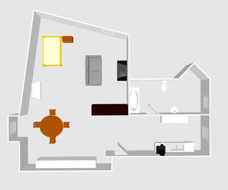Geräumiges Studio im 3.OG rechts im Herzen Eupens in 4700 Eupen | Studio Zentrum Eupen 